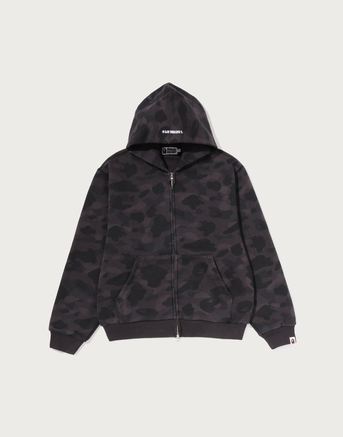 COLOR CAMO HEAVY WASHED CROPPED FIT ZIP HOODIE MENS