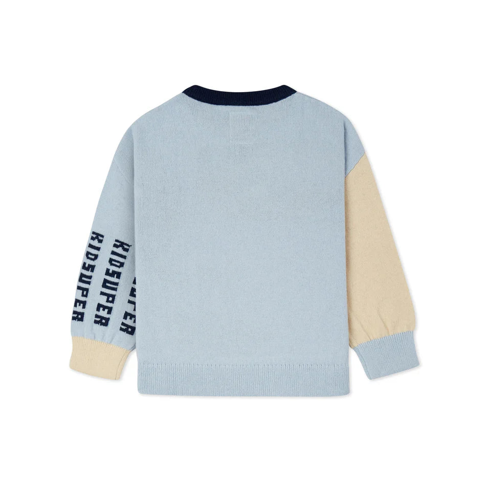 KidSuper Face Boxy Sweater 'Blue'
