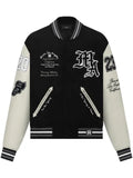 AMIRI logo patch varsity bomber jacket