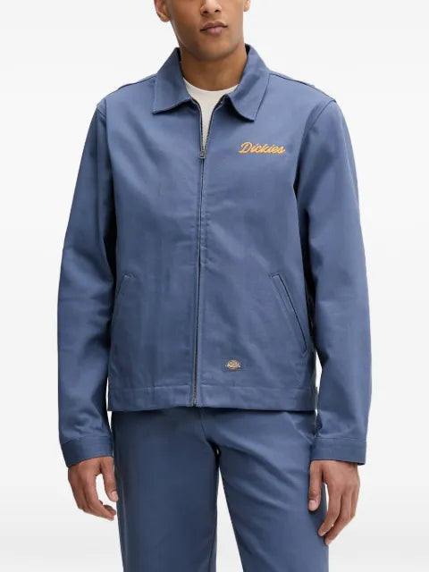DICKIES Wellsville logo-embroidered zip-up shirt jacket