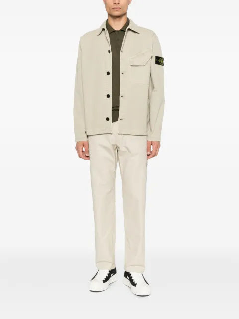 Stone Island 1200012 organic panama cotton old effect overshirt