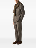 Zegna light beige and dark brown wool and cashmere jacket