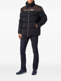 Billionaire nylon down jacket with python panels