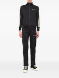 Palm Angels logo-embroidered striped-sleeve sweatshirt