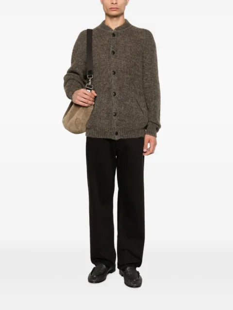 Giorgio Armani button-up rib-trimmed cardigan