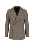 Lardini x Sugar double-breasted prince of wales check jacket