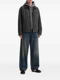 izzue contrast-collar logo-embroidered jacket