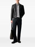 Aeronautica Militare logo-patch leather jacket