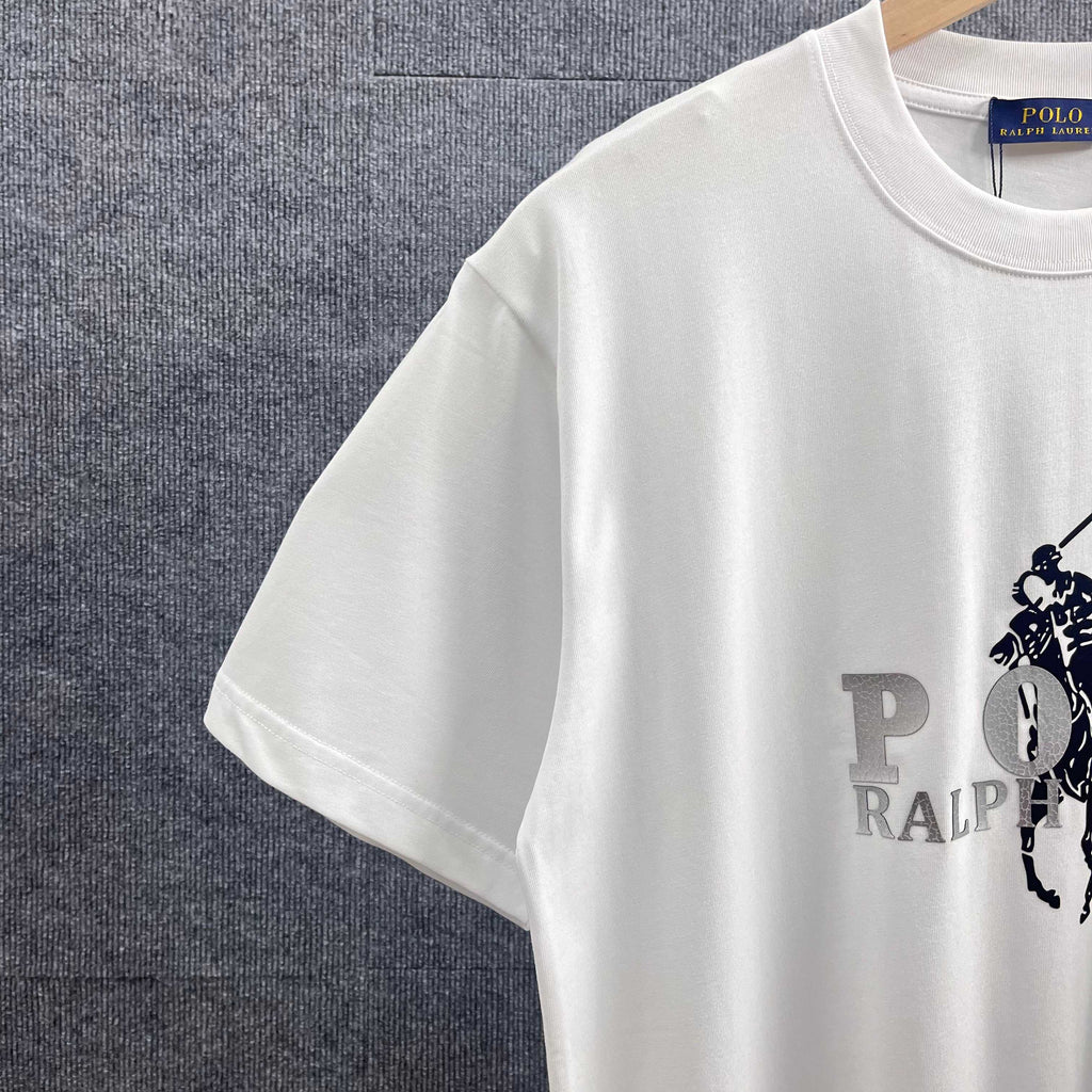 Ralph Lauren Men's Oversized Short‑Sleeve Crew‑Neck T‑Shirt With Large POLO Graphic Print