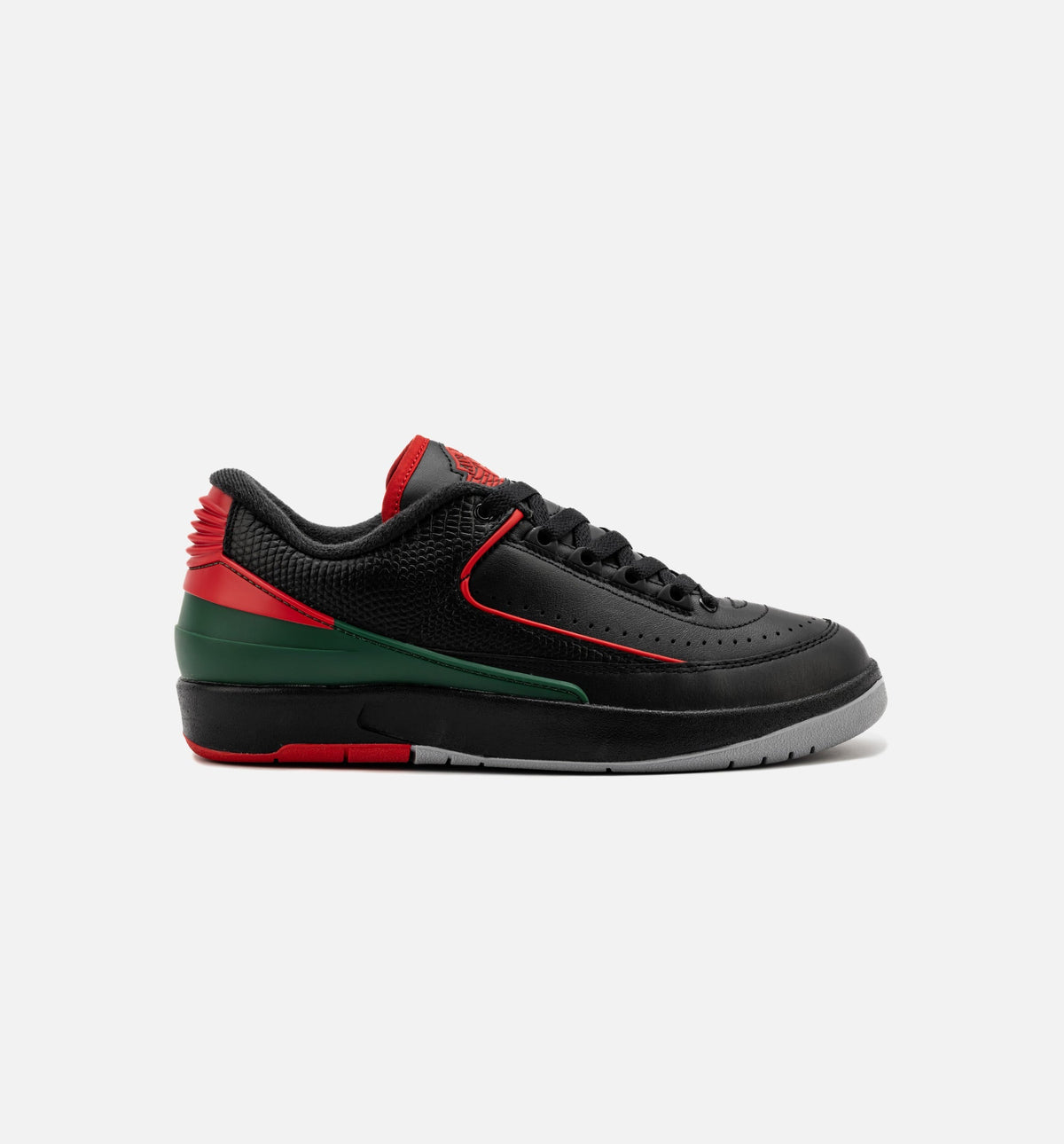 Air Jordan 2 Retro Low Christmas Grade School Lifestyle Shoe – Black/Fire Red/Cement Grey