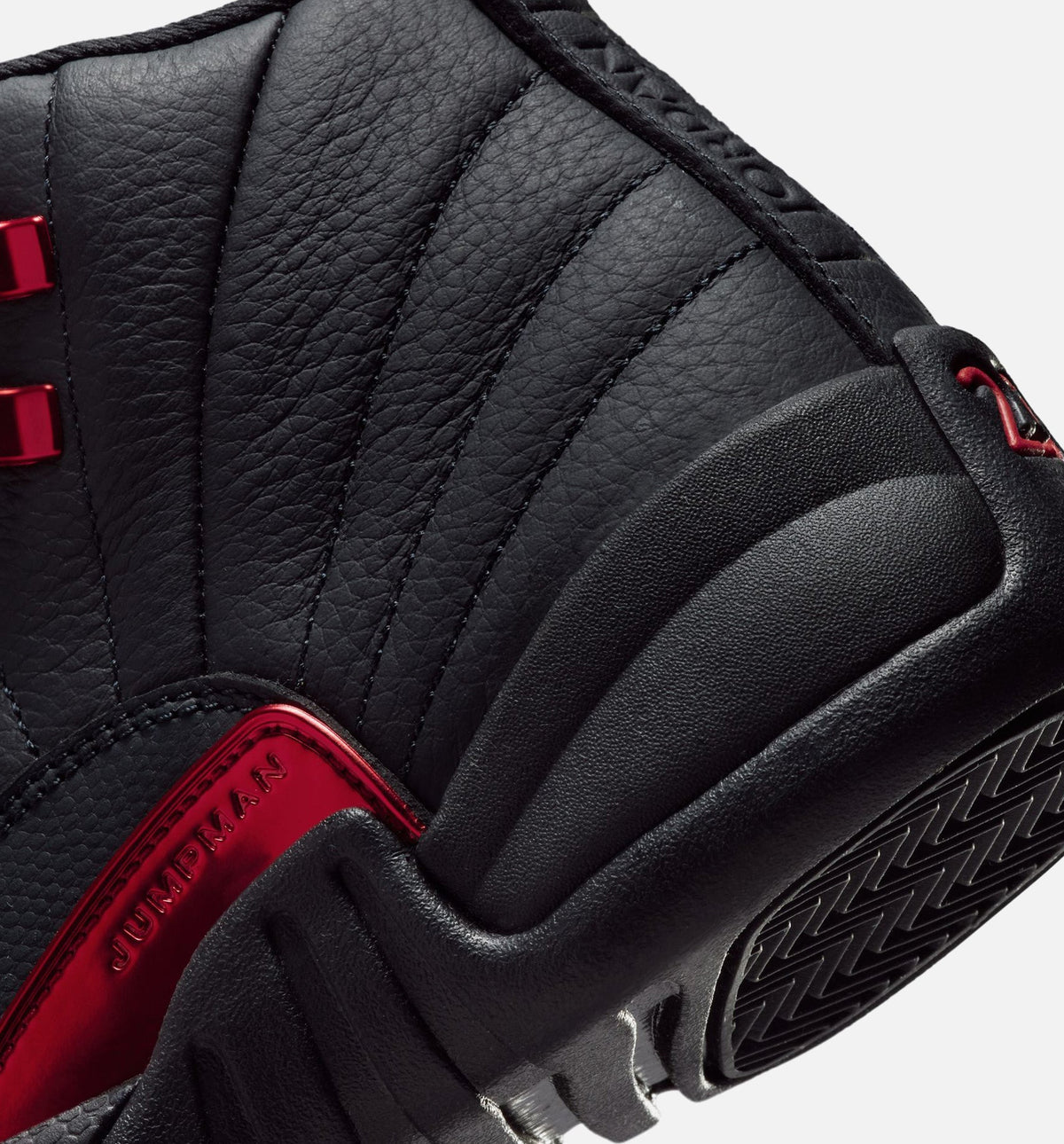 Air Jordan 12 Retro Bloodline Grade School Lifestyle Shoes - Black/Varsity Red