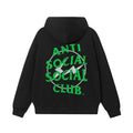 Anti Social Social Club Green Logo Black Hoodie