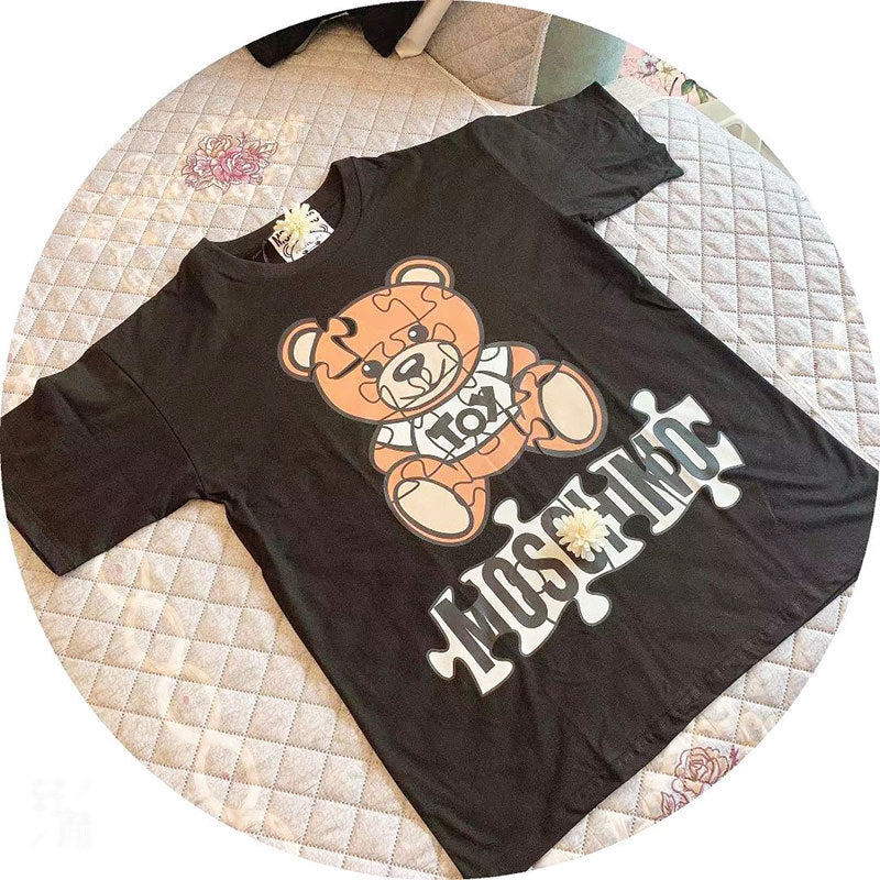 Moschino T-shirt Loose Leisure Sports Short Sleeve