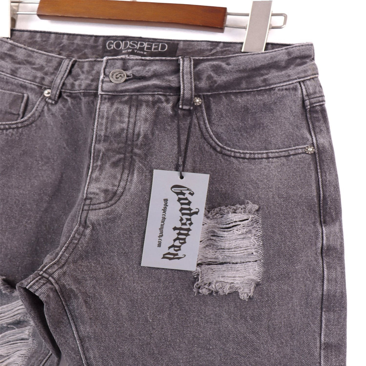 Godspeed Distressed Washed Denim Jeans
