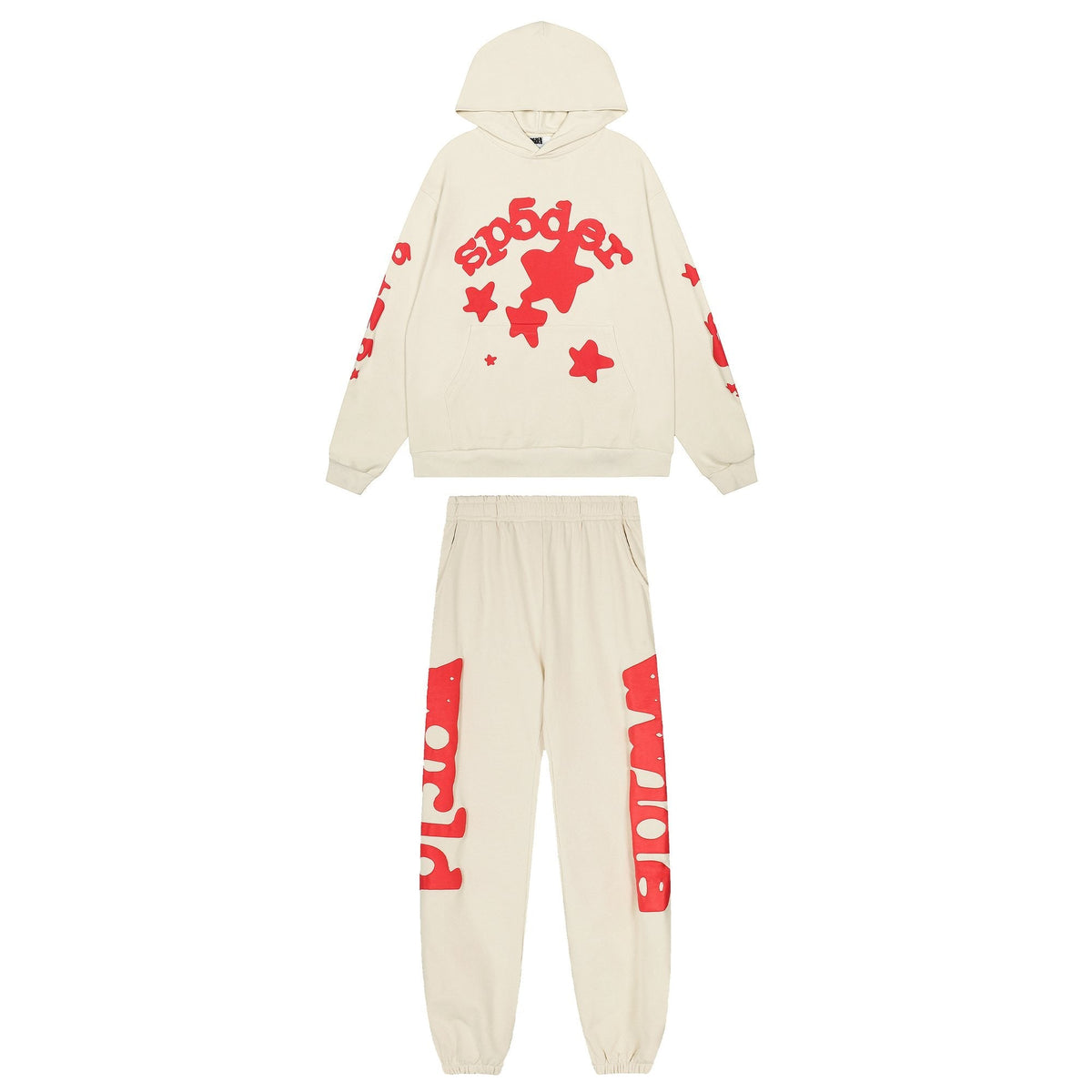 Sp5der Graphic Hoodie & Jogger Matching Set