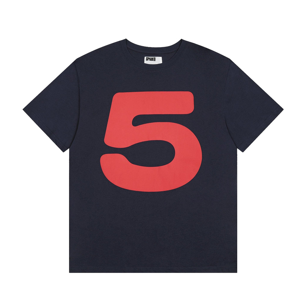 Sp5der Navy Number Graphic Short-Sleeve T-Shirt