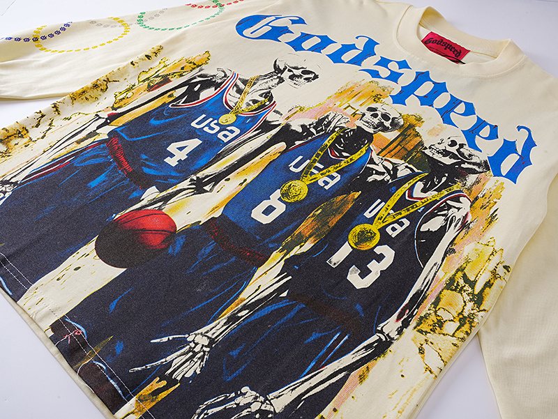 Godspeed Skeleton Basketball Long-Sleeve T-Shirt