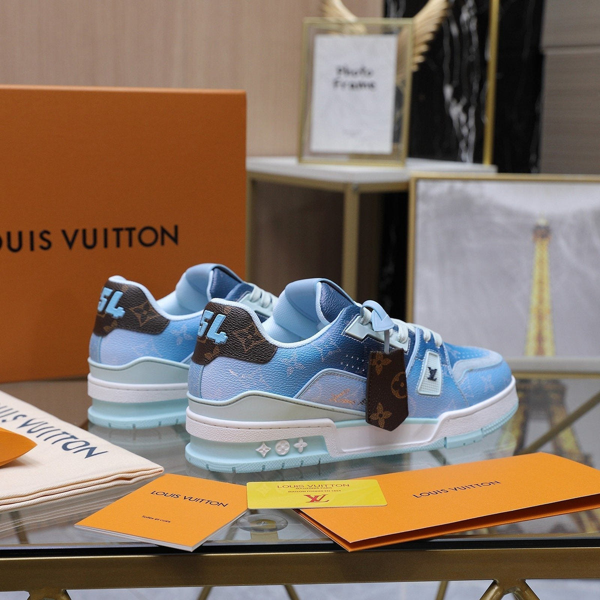 Louis Vuitton Color-Blocked Low-Top Sneakers