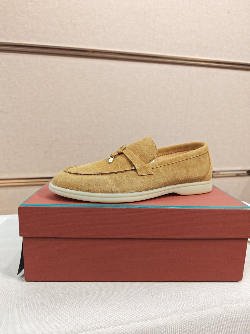 Loro Piana Metal-Charm Moc Toe Loafers