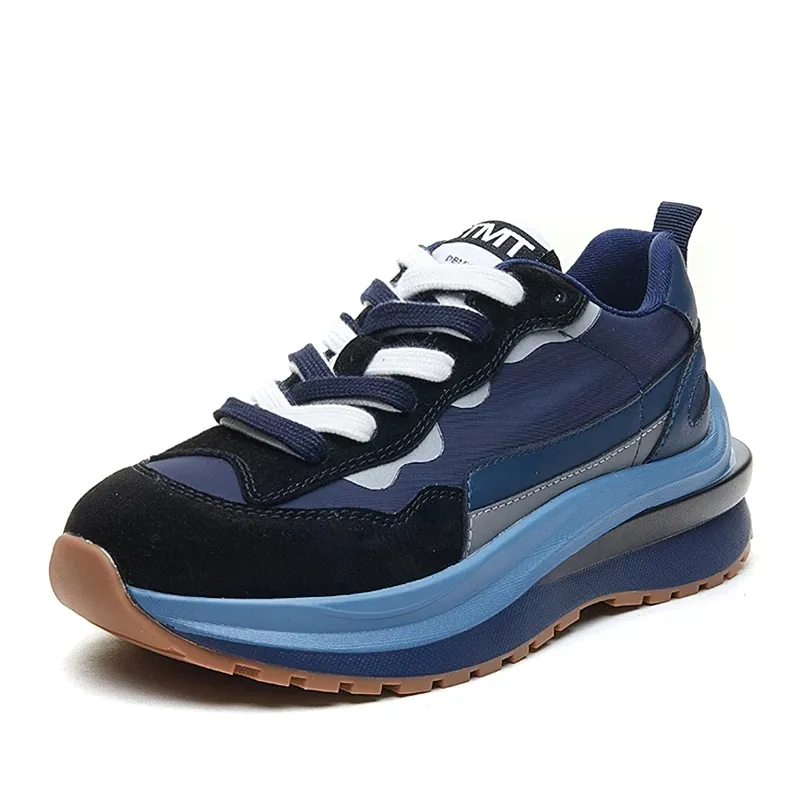 Stylish Sneakers Genuine Leather For Women / Casual Luminous Chunky Footwear Mixed Colors